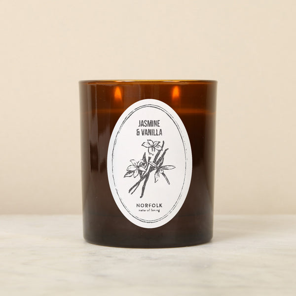 Botanical Candle - Jasmine & Vanilla | Vegan, Soy Wax, Hand-poured
