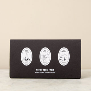 Winter Votive Candle Trio
