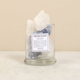 Gemstone Diffuser - Blue Calcite & Snow Quartz