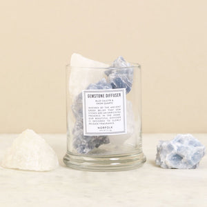 Gemstone Diffuser - Blue Calcite & Snow Quartz