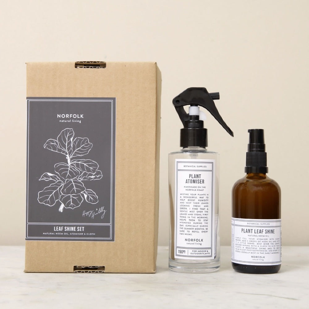 indoor plant leaf oil Plant Leaf Shine Set – Norfolk Natural Living